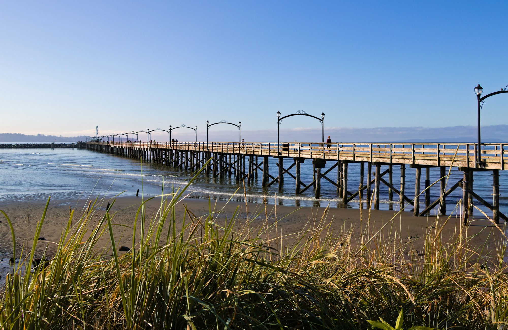 The White Rock pier on a sunny day